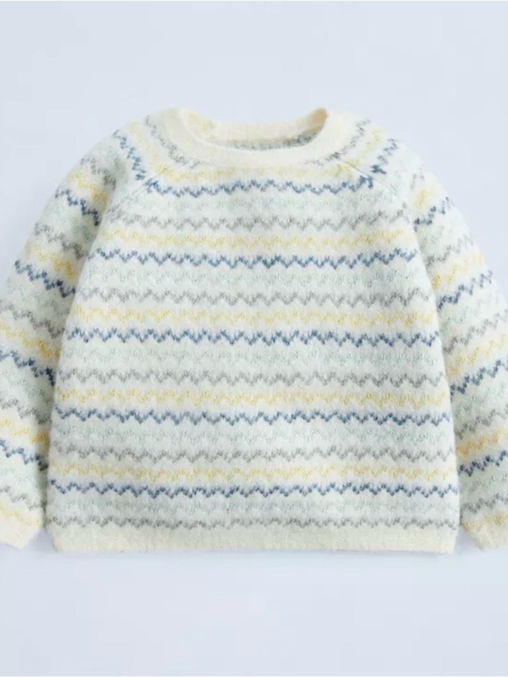 ZARA Baby Zig Zag Knit Sweater NWOT